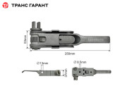 Натяжитель бокового тента под шлиц, правый. 670905112 (трещотка) Натяжитель бокового тента под шлиц, правый. 670905112 (трещотка)